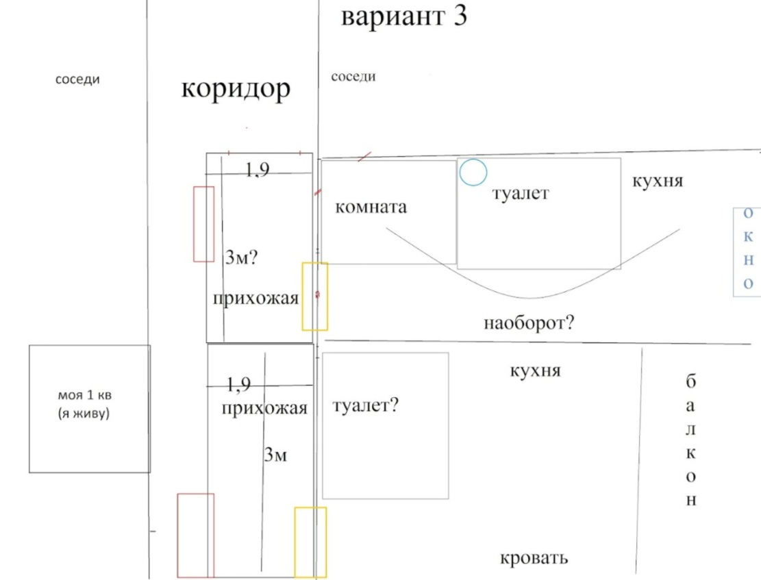 Докупил квартиру, две однушки и общий коридор, варианты перепланировки? —  Форум Domik.ua